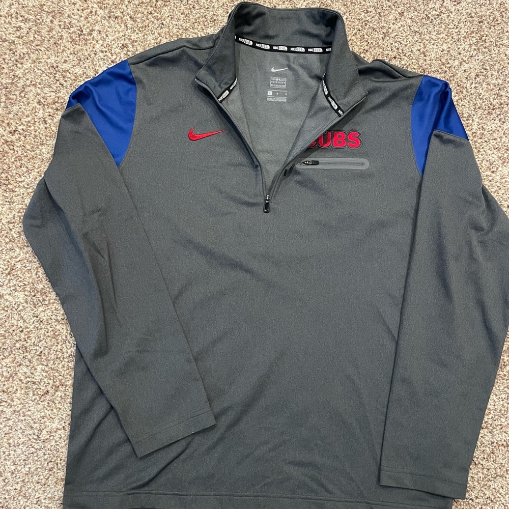 Nike Gray Chicago Cubs Quarter Zip